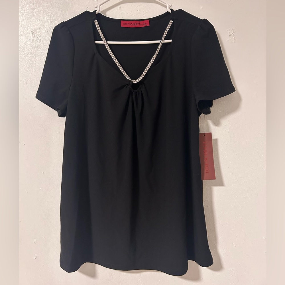 Blouse with Diamond Detail